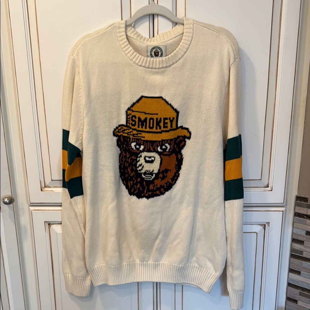 American Needle Cream Smokey Bear Sweater